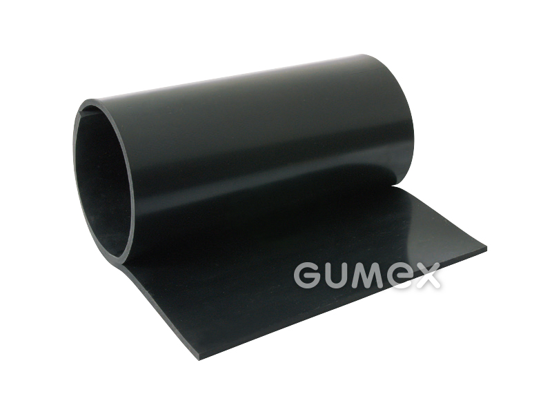 Gummi EPDM 4444, 1mm, 0-lagig, Breite 1500mm, 60°ShA, EPDM, -40°C/+120°C, schwarz, 